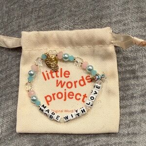 'Made With Love' Bracelet - Pink, Blue, Gold Little Words Project